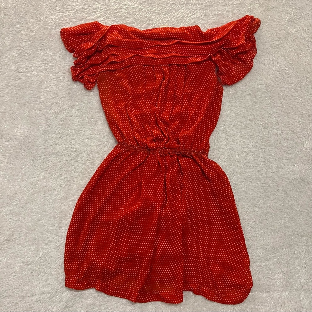Elegant Red Off-Shoulder Dress